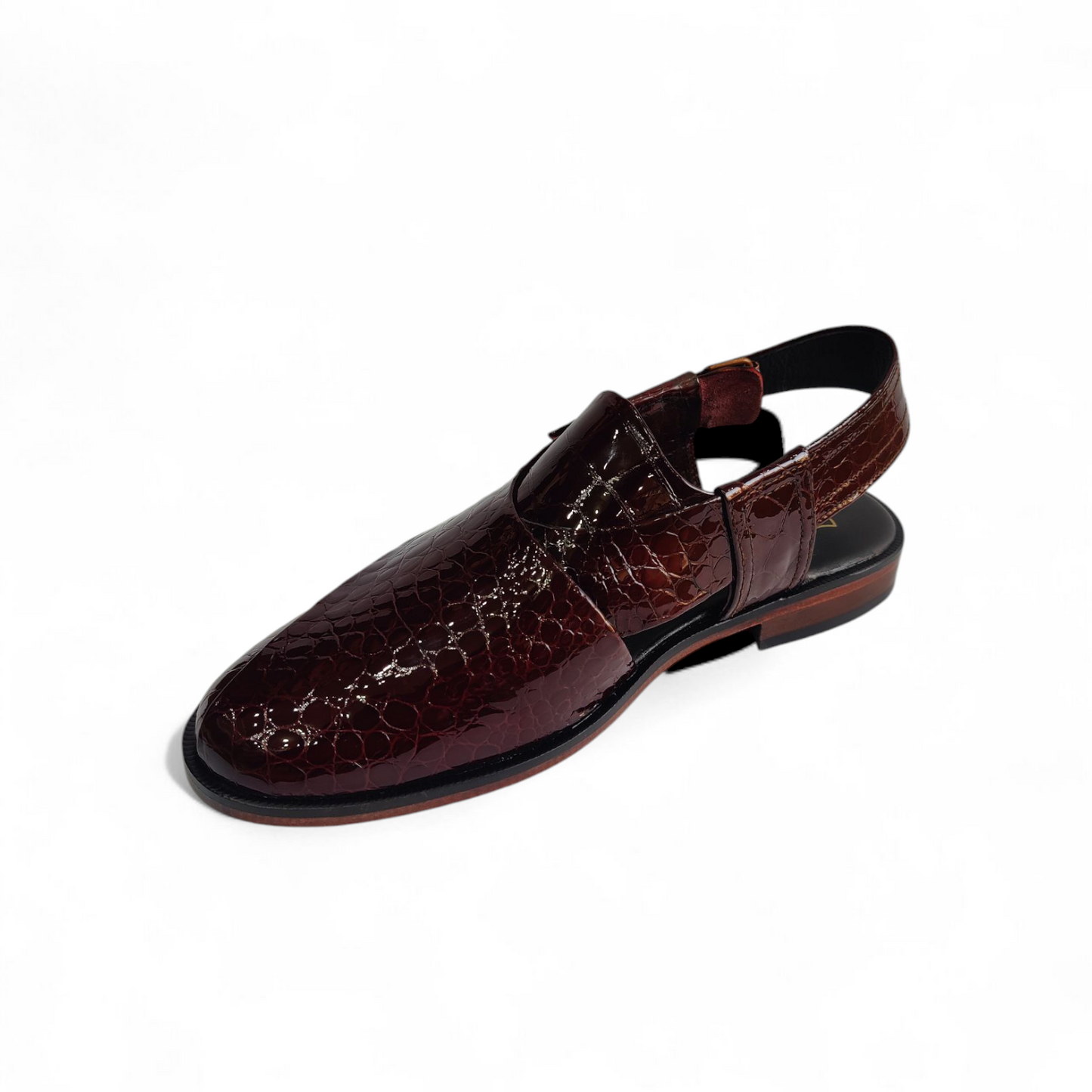 Elegant Crocodile-Effect Slingbacks