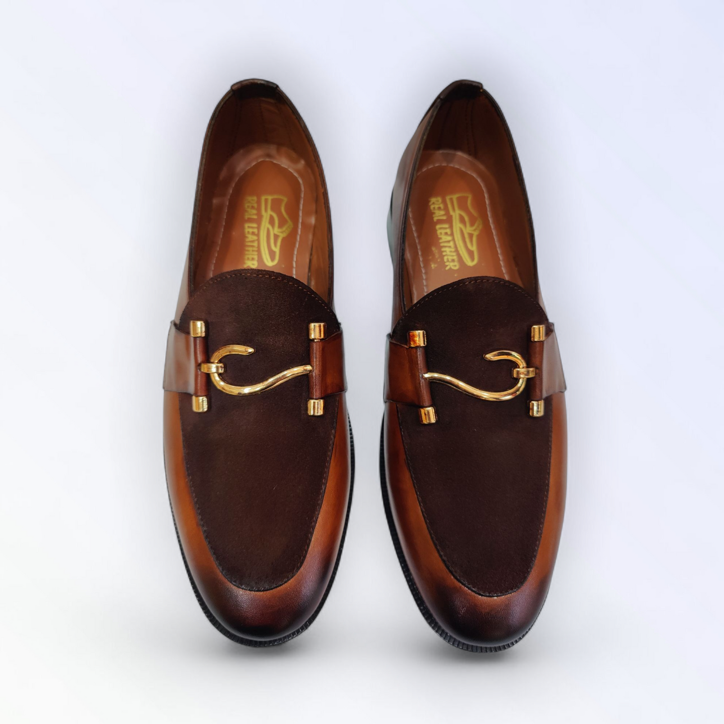 Elegant Dual-Tone Leather Loafers