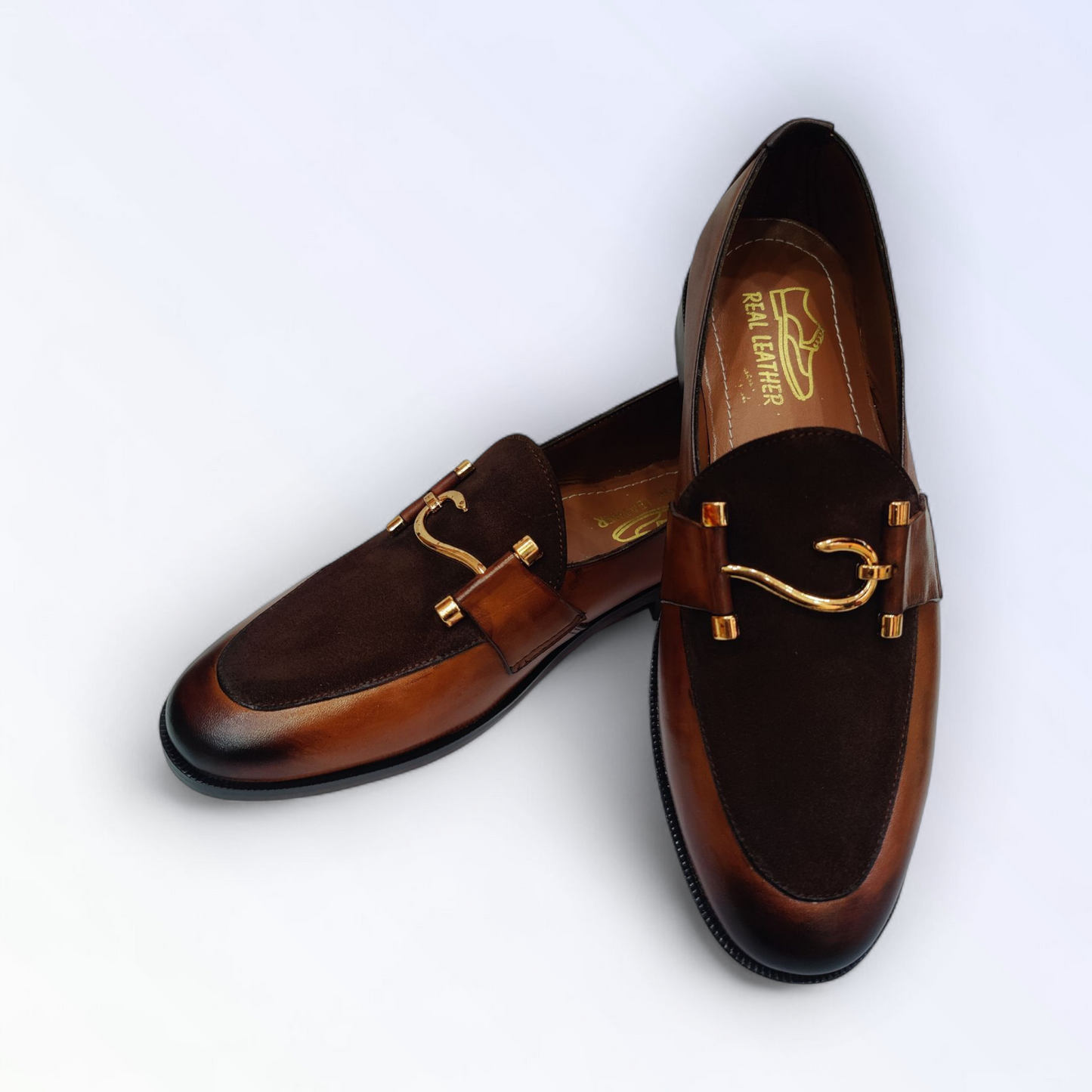Elegant Dual-Tone Leather Loafers