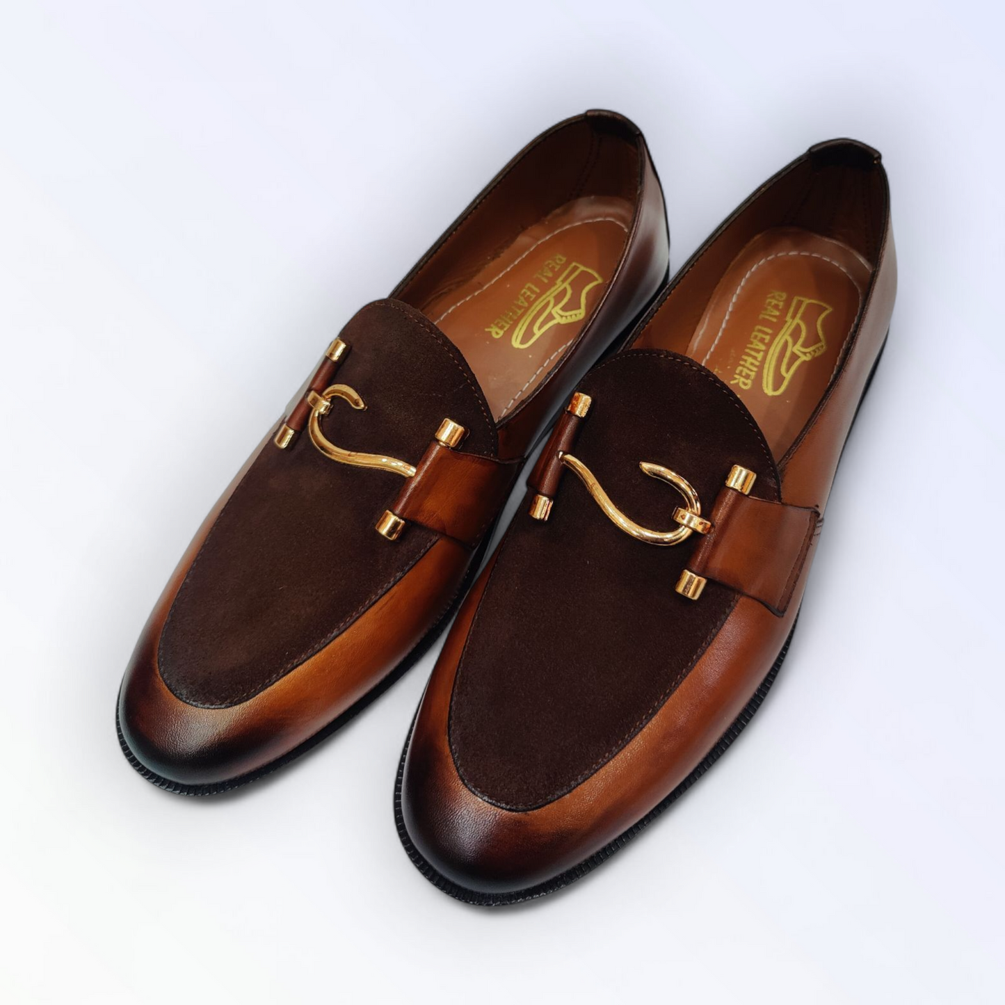 Elegant Dual-Tone Leather Loafers